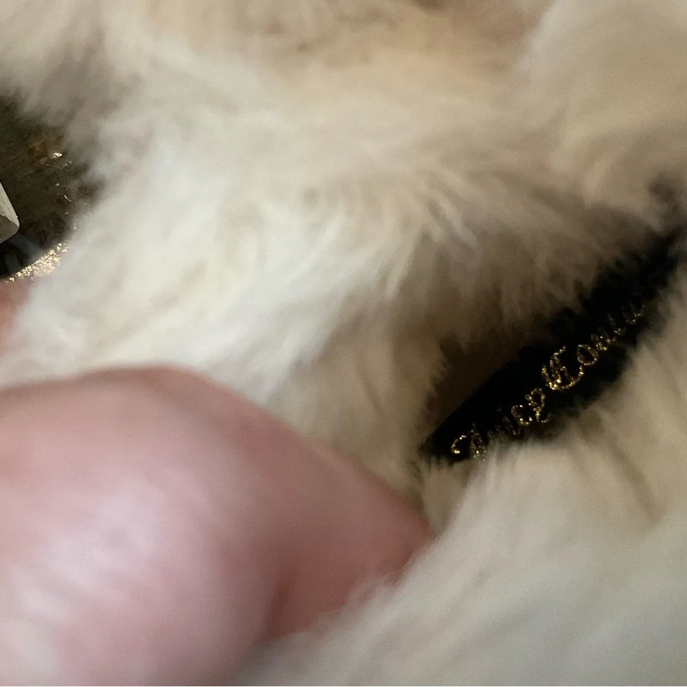 Juicy Couture NWOT Sparkling Pink Boots with White Fur - Picture 7 of 7